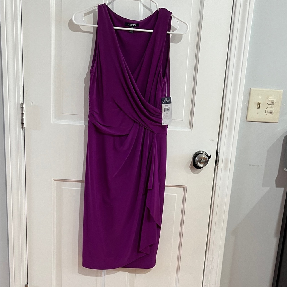 Chaps Purple Midi Dress